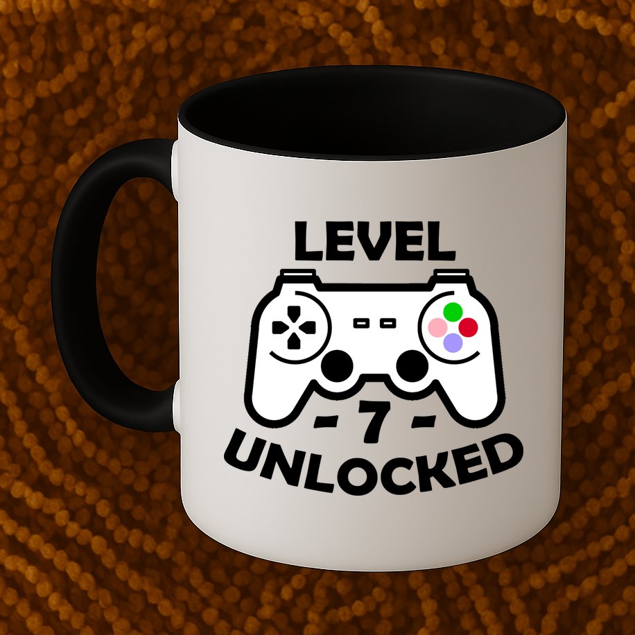 Level Seven Unlocked 7th Birthday Mug