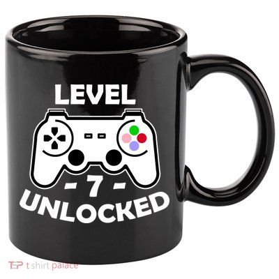 Level Seven Unlocked 7th Birthday 11oz C Handle Ceramic Mug