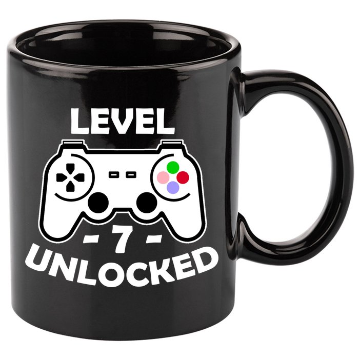 Level Seven Unlocked 7th Birthday 11oz C Handle Ceramic Mug