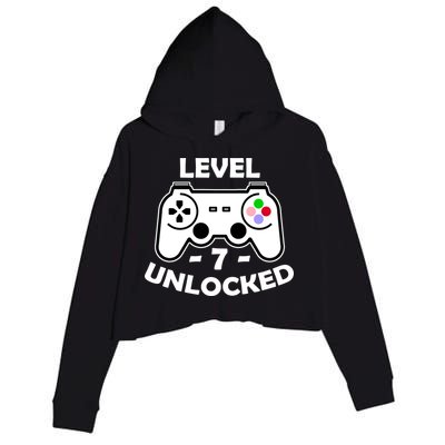 Level Seven Unlocked 7th Birthday Crop Fleece Hoodie