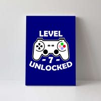 Level Seven Unlocked 7th Birthday Canvas