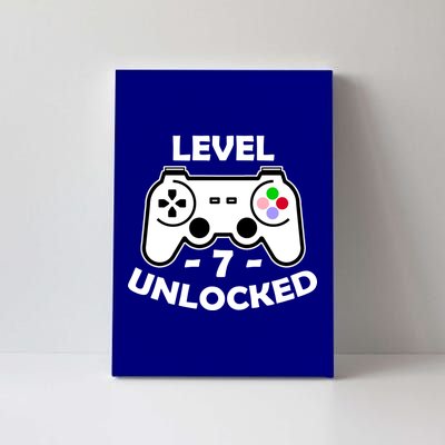 Level Seven Unlocked 7th Birthday Canvas