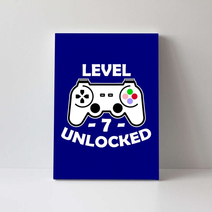 Level Seven Unlocked 7th Birthday Canvas