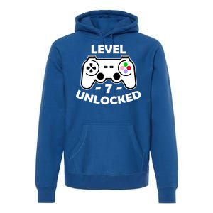 Level Seven Unlocked 7th Birthday Premium Hoodie