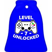 Level Seven Unlocked 7th Birthday Ceramic Bell Ornament