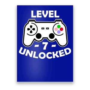 Level Seven Unlocked 7th Birthday Poster