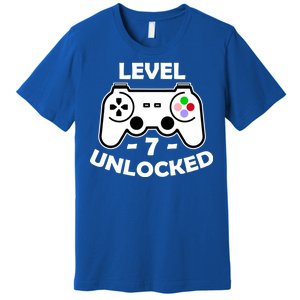 Level Seven Unlocked 7th Birthday Premium T-Shirt