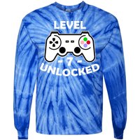 Level Seven Unlocked 7th Birthday Tie-Dye Long Sleeve Shirt