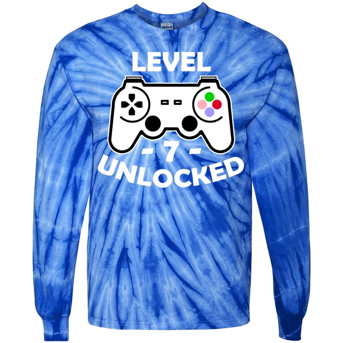 Level Seven Unlocked 7th Birthday Tie-Dye Long Sleeve Shirt