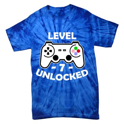 Level Seven Unlocked 7th Birthday Tie-Dye T-Shirt