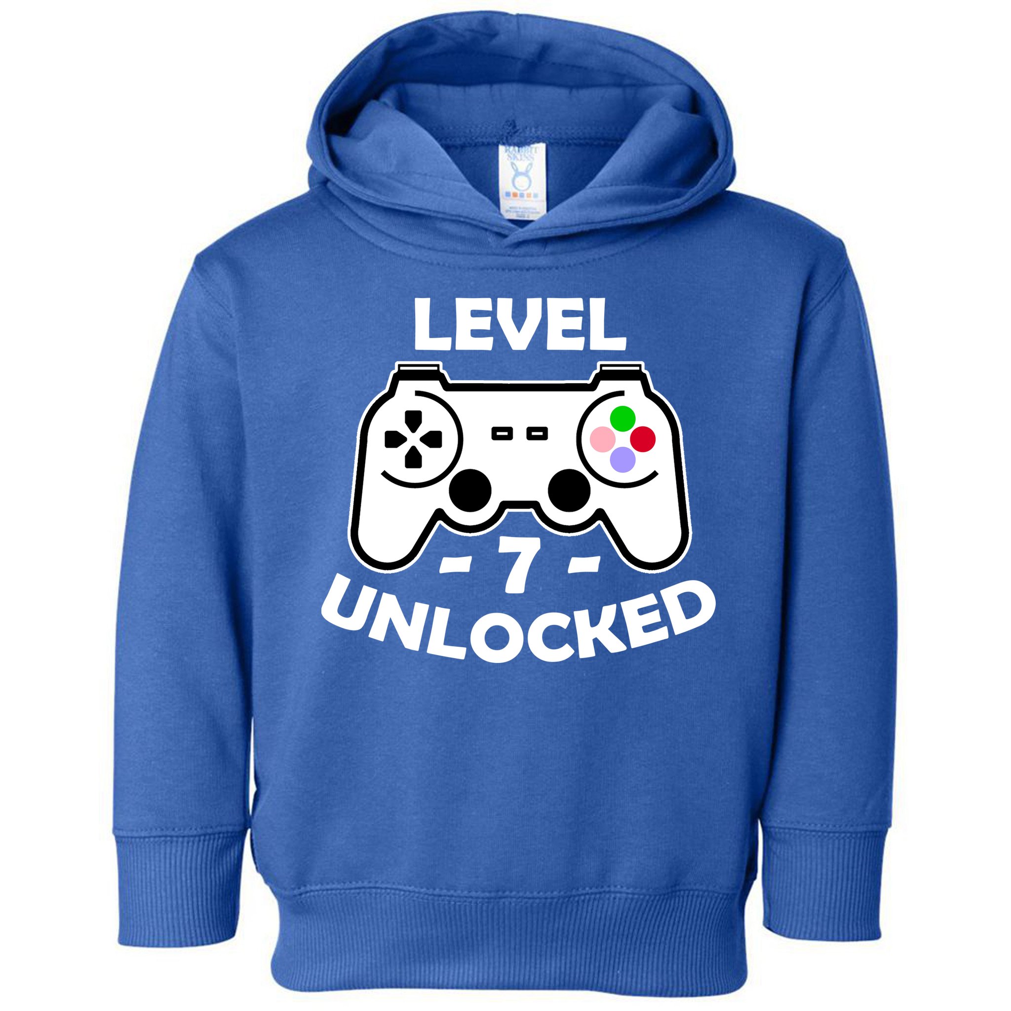 Level Seven Unlocked 7th Birthday Toddler Hoodie