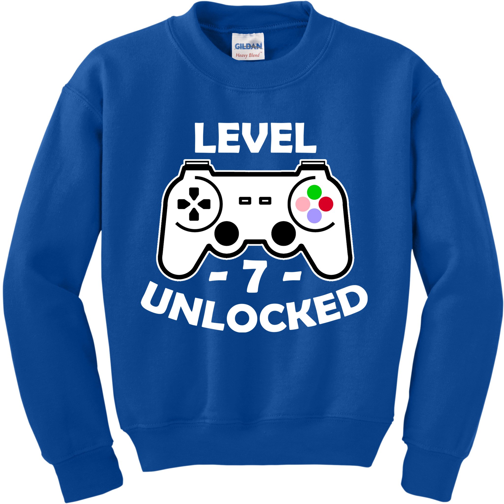 Level Seven Unlocked 7th Birthday Kids Sweatshirt