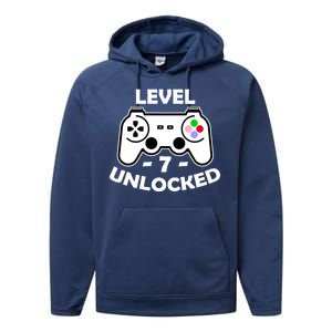 Level Seven Unlocked 7th Birthday Performance Fleece Hoodie