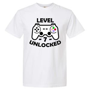 Level Seven Unlocked 7th Birthday Garment-Dyed Heavyweight T-Shirt