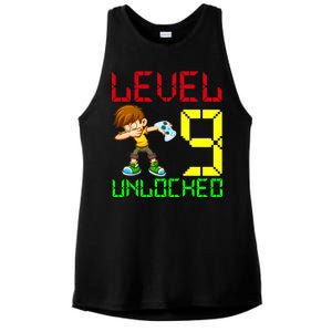 Level Up Age 9 Unlocked Ladies PosiCharge Tri-Blend Wicking Tank