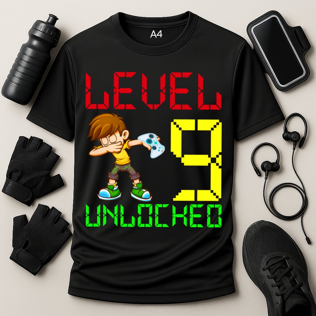 Level Up Age 9 Unlocked Performance Shirt