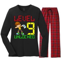 Level Up Age 9 Unlocked Women's Long Sleeve Flannel Pajama Set 