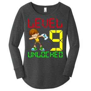 Level Up Age 9 Unlocked Women's Perfect Tri Tunic Long Sleeve Shirt