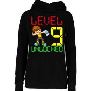 Level Up Age 9 Unlocked Womens Funnel Neck Pullover Hood