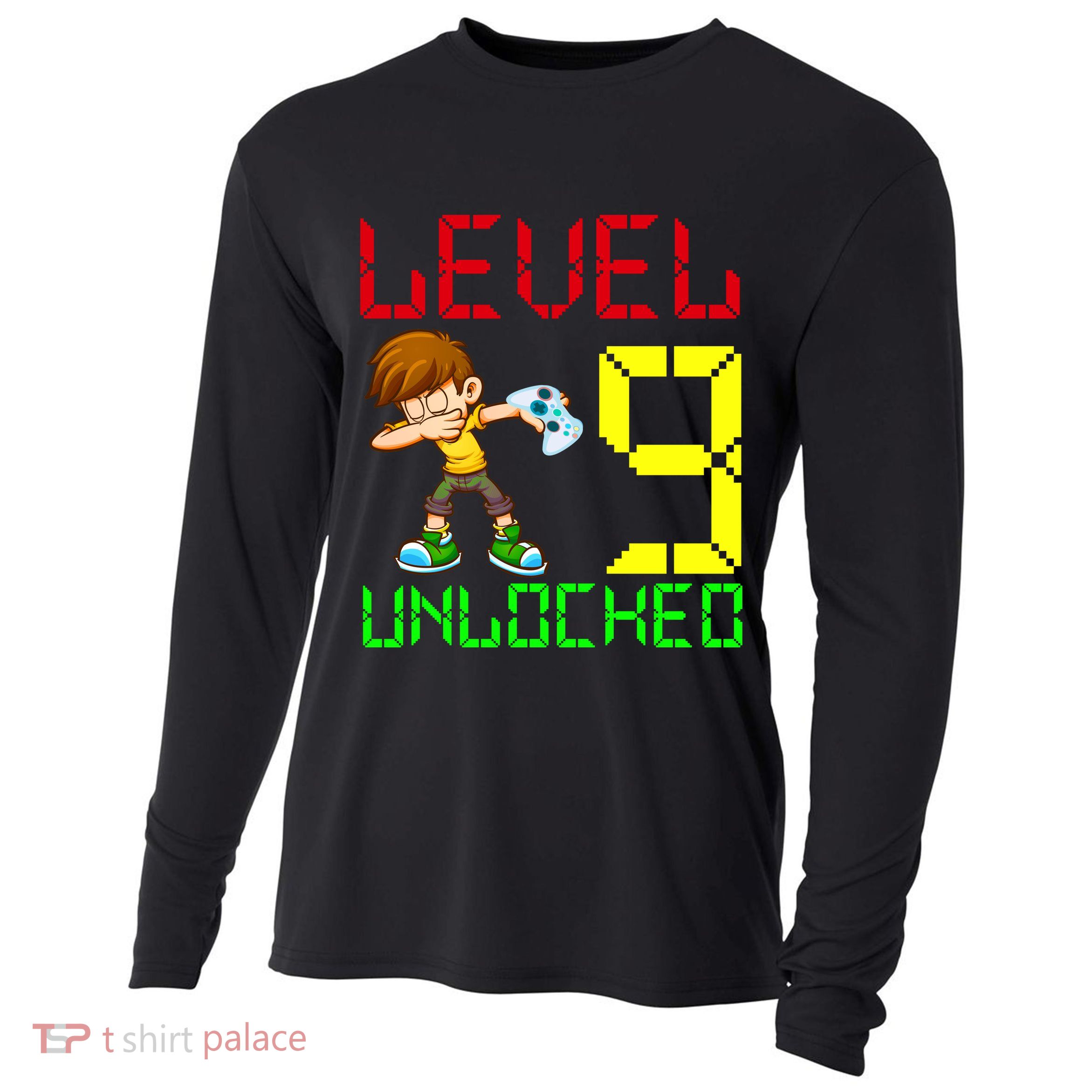 Level Up Age 9 Unlocked Cooling Performance Long Sleeve Crew