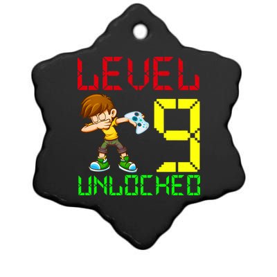 Level Up Age 9 Unlocked Ceramic Star Ornament