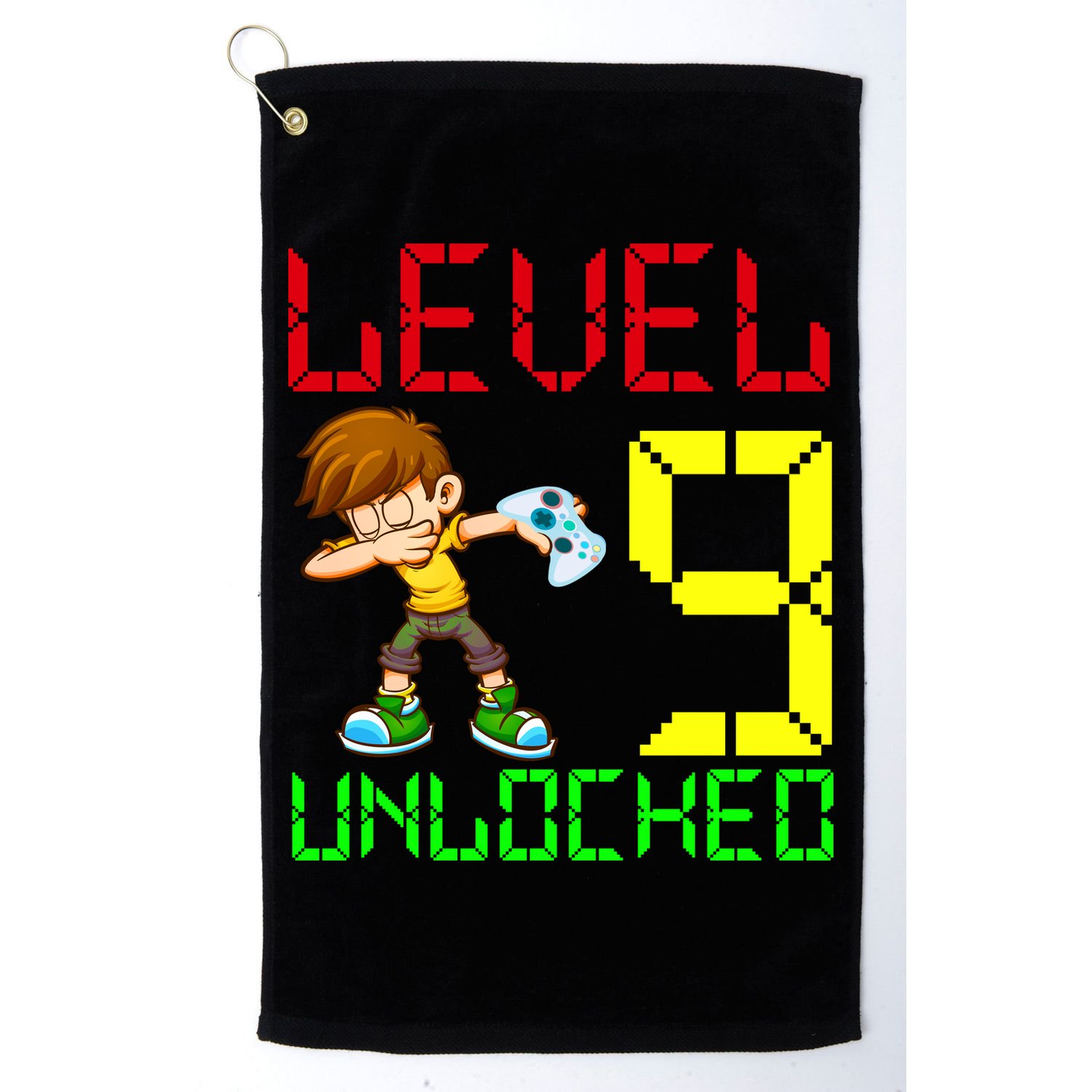 Level Up Age 9 Unlocked Golf Towel