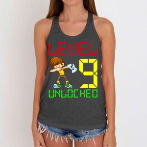 Level Up Age 9 Unlocked Women's Knotted Racerback Tank