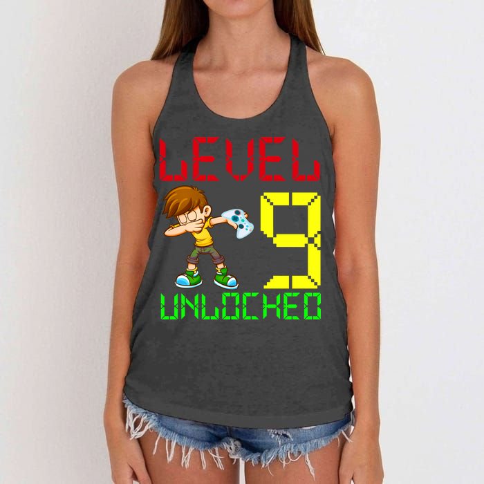 Level Up Age 9 Unlocked Women's Knotted Racerback Tank