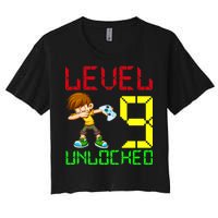 Level Up Age 9 Unlocked Women's Crop Top Tee