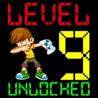 Level Up Age 9 Unlocked Women's V-Neck T-Shirt