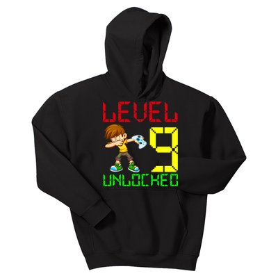 Level Up Age 9 Unlocked Kids Hoodie