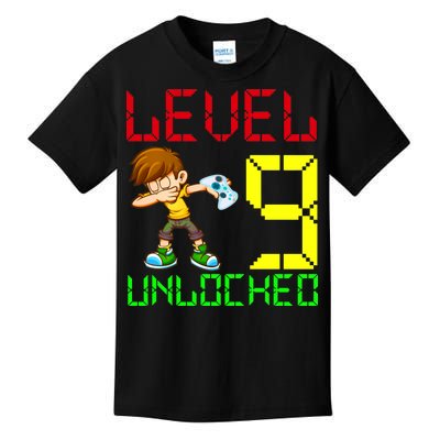 Level Up Age 9 Unlocked Kids T-Shirt