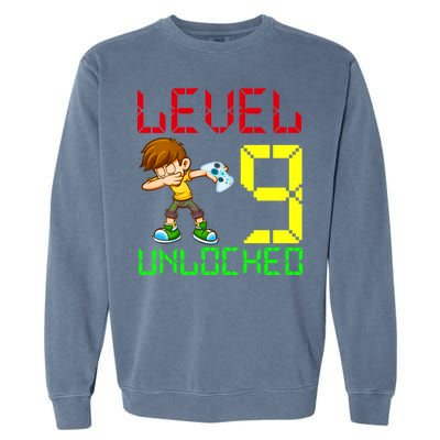 Level Up Age 9 Unlocked Garment-Dyed Sweatshirt