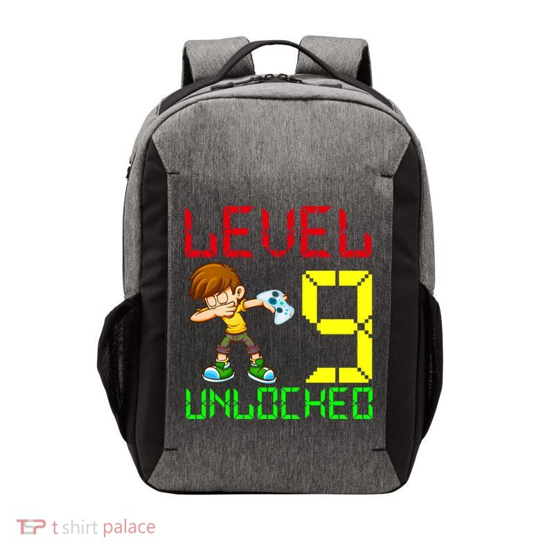 Level Up Age 9 Unlocked Vector Backpack