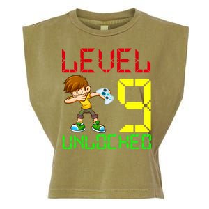 Level Up Age 9 Unlocked Garment-Dyed Women's Muscle Tee