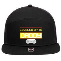 Leveled Up To Daddy Gamer 7 Panel Mesh Trucker Snapback Hat