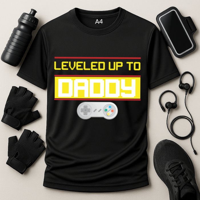 Leveled Up To Daddy Gamer Cooling Performance Crew T-Shirt