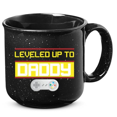 Leveled Up To Daddy Gamer 15oz Campfire Ceramic Mug