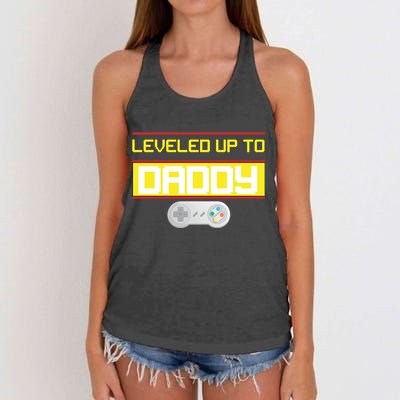 Leveled Up To Daddy Gamer Women's Knotted Racerback Tank