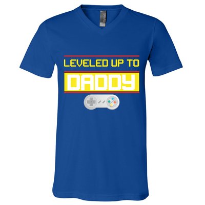 Leveled Up To Daddy Gamer V-Neck T-Shirt
