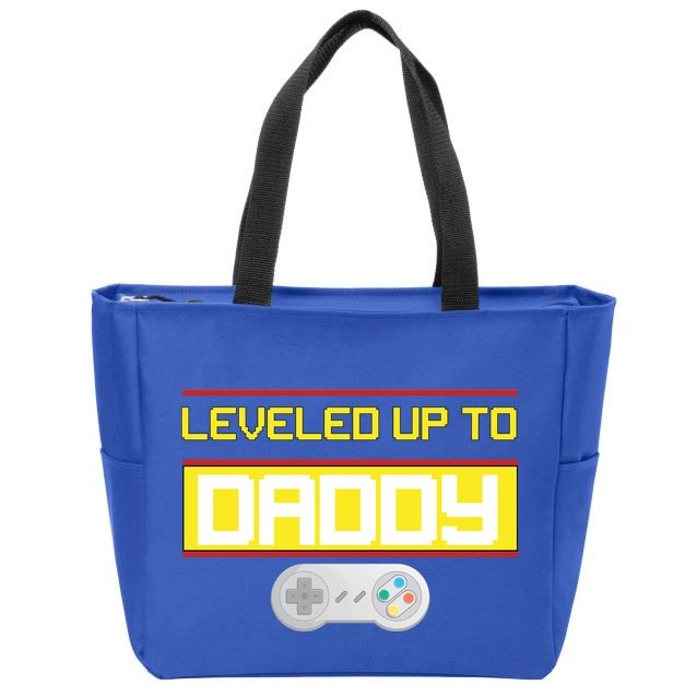 Leveled Up To Daddy Gamer Zip Tote Bag