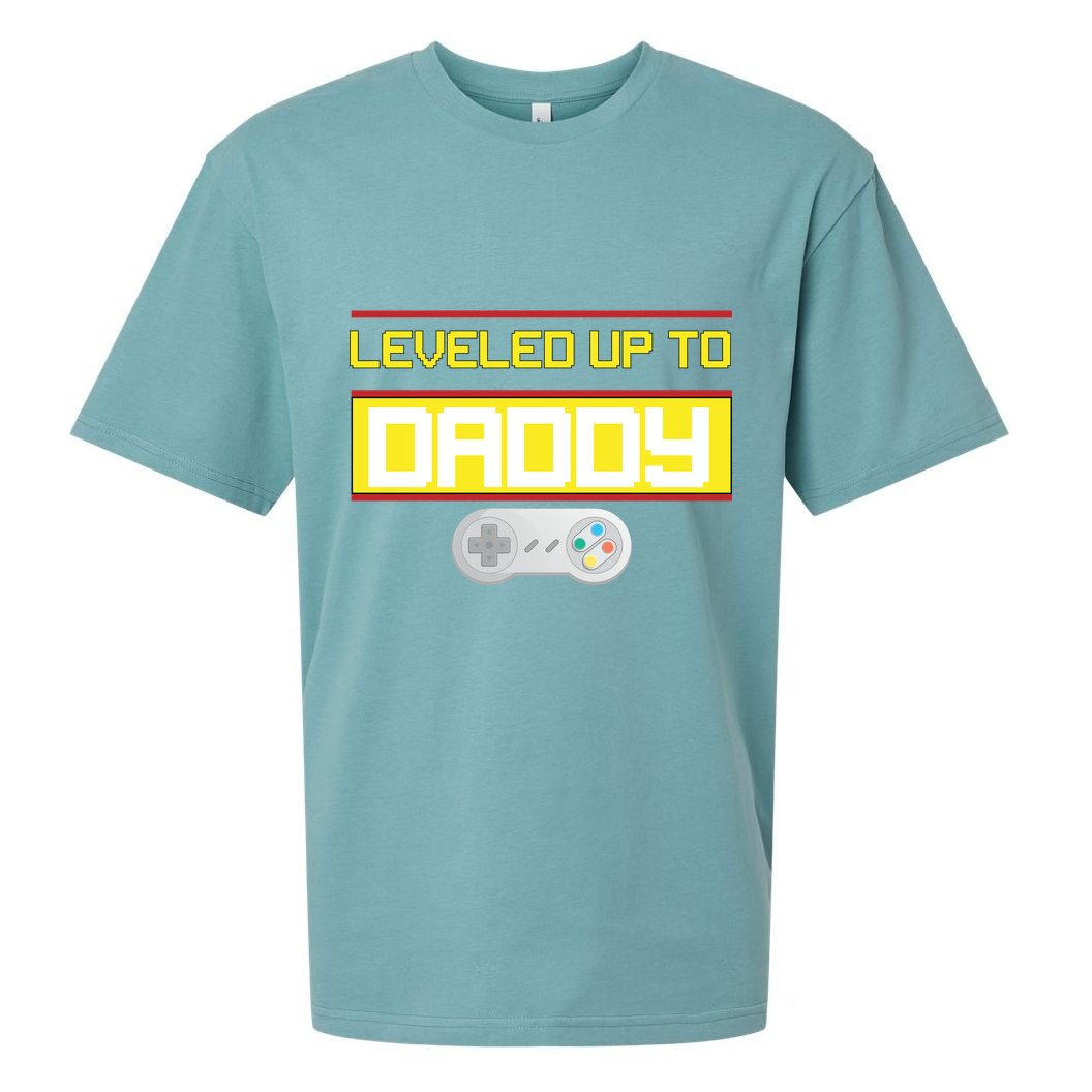 Leveled Up To Daddy Gamer Sueded Cloud Jersey T-Shirt