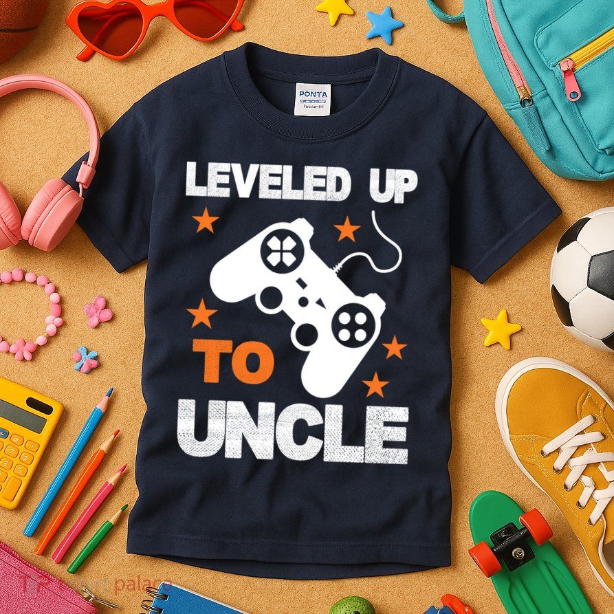 Leveled Up To Uncle Kids T-Shirt