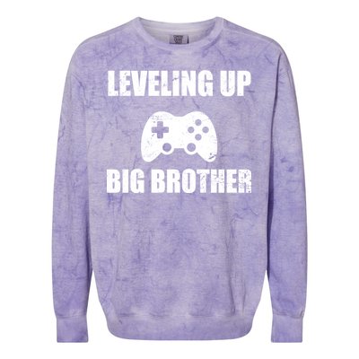 Leveling Up Big Brother Colorblast Crewneck Sweatshirt