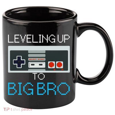 Leveling Up To Big Bro 11oz C Handle Ceramic Mug