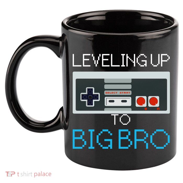 Leveling Up To Big Bro 11oz C Handle Ceramic Mug