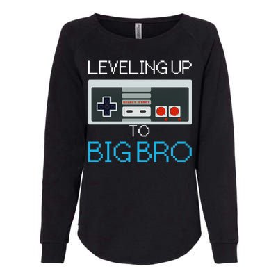 Leveling Up To Big Bro Womens California Wash Sweatshirt