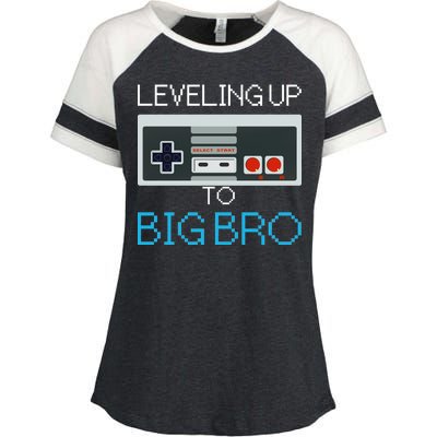 Leveling Up To Big Bro Enza Ladies Jersey Colorblock Tee