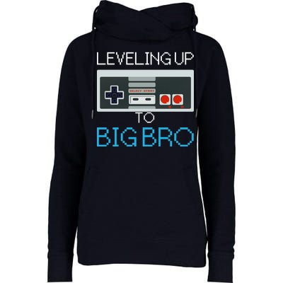 Leveling Up To Big Bro Womens Funnel Neck Pullover Hood