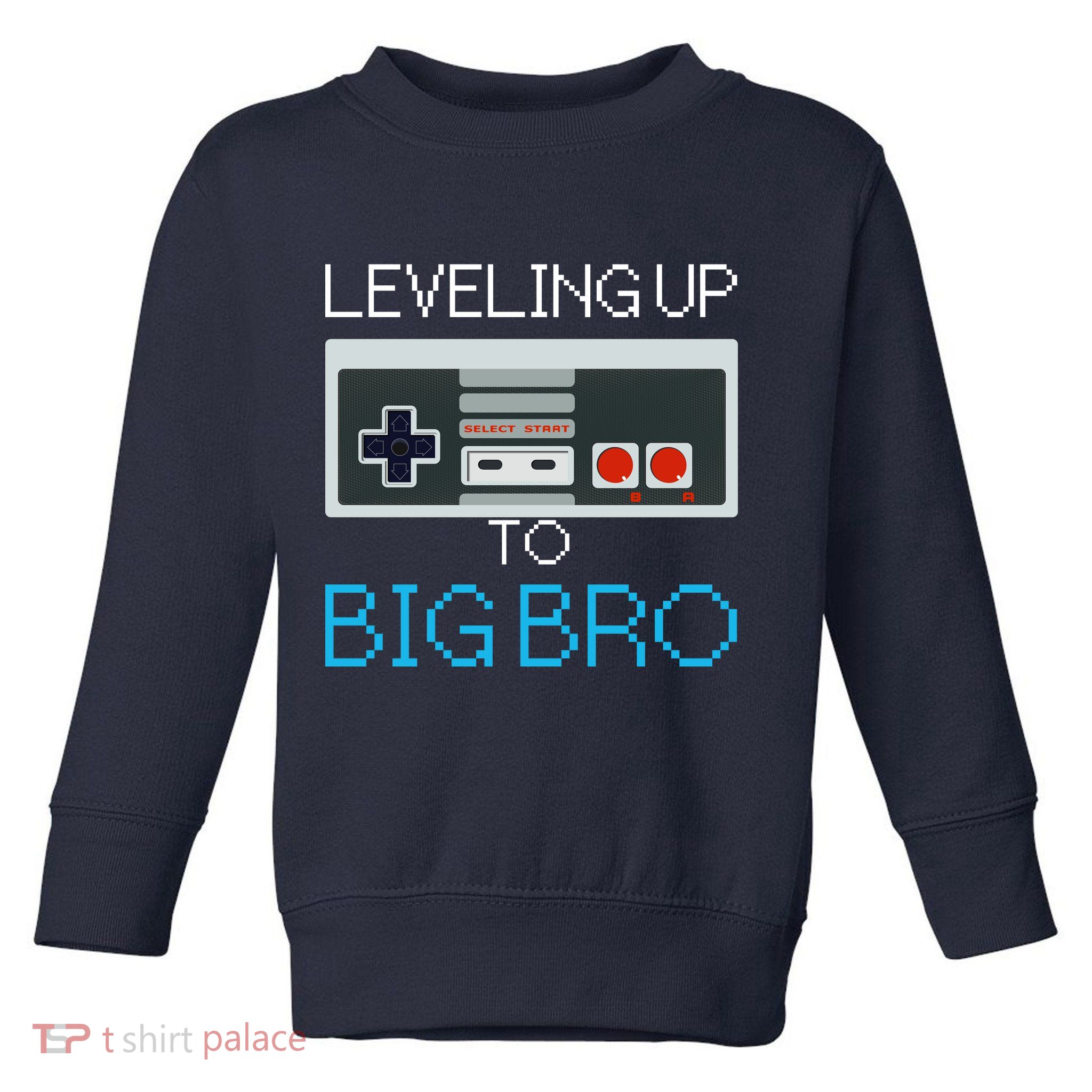Leveling Up To Big Bro Toddler Sweatshirt